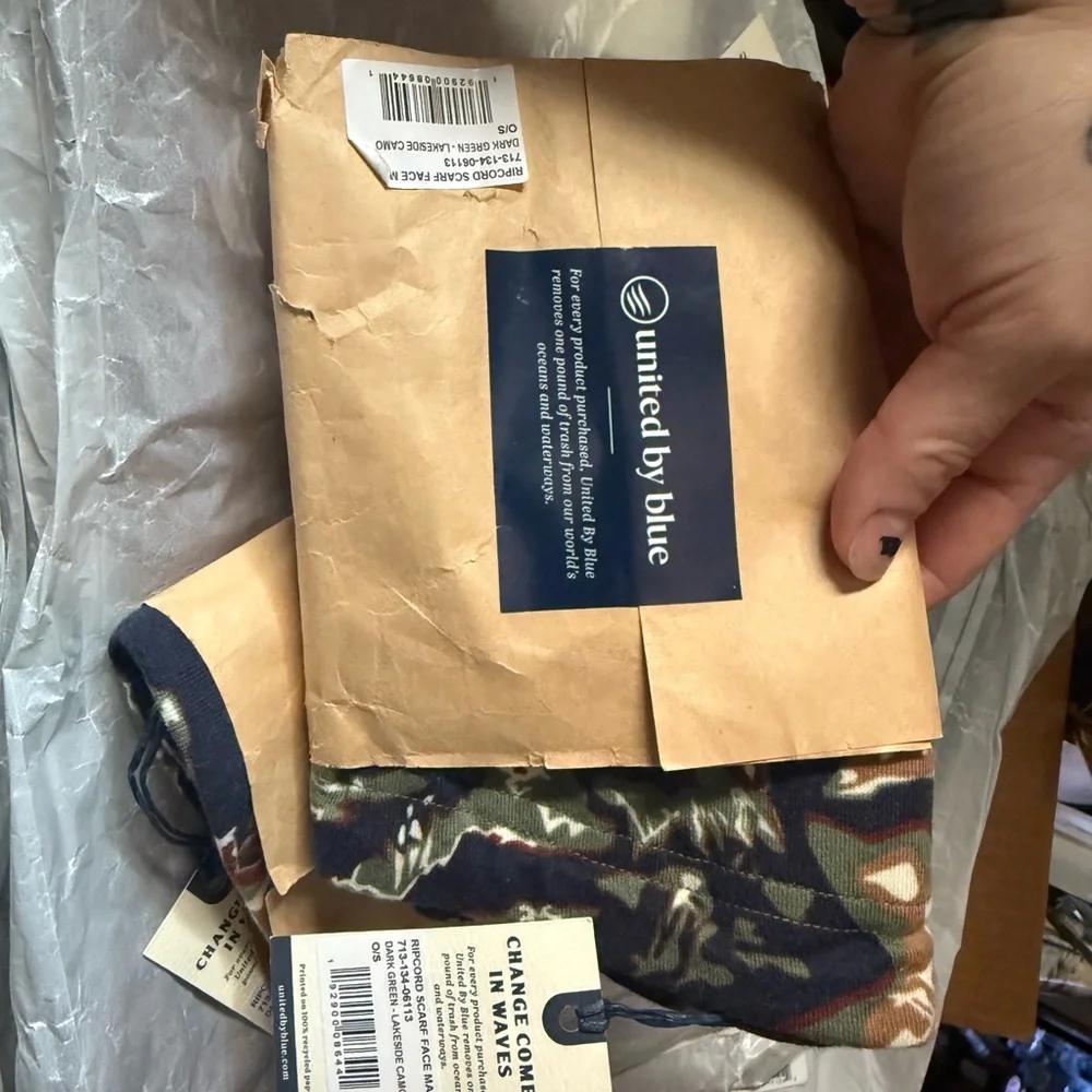 United By Blue Men's Camo face mask